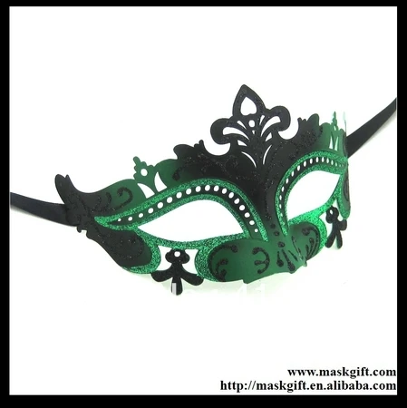 Чудесно! разных цветов Высококачественная зеленая черная маска для Хэллоуина пластиковая маска D002-GBK