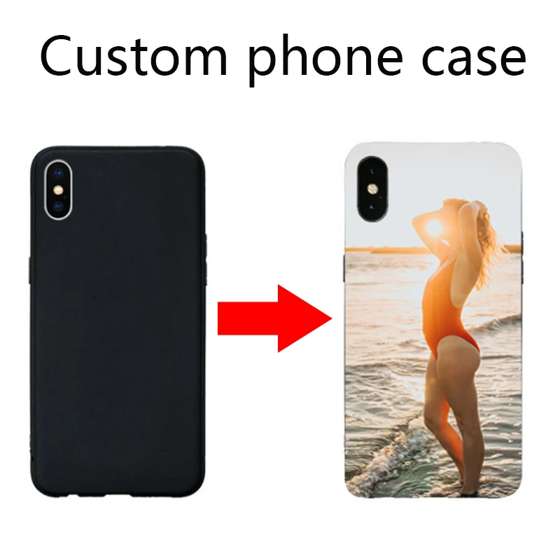 DIY печать фото мягкий черный чехол для телефона Apple iPhone 5 5S SE 6 S 7 8 Plus X XR XS Max
