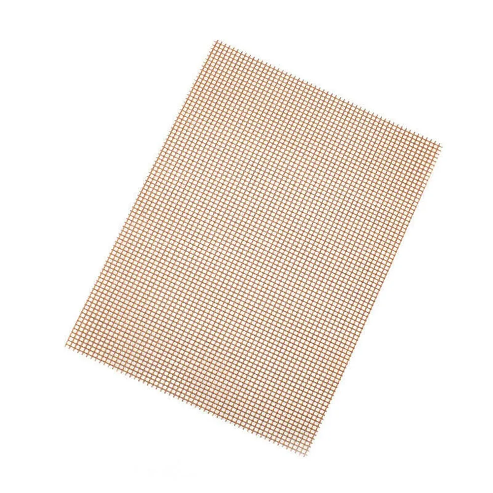 BBQ Mesh Grill Mat Non Stick Grilling Mat for Outdoor Picnic Camping 66CY - Цвет: Beige-1 pcs