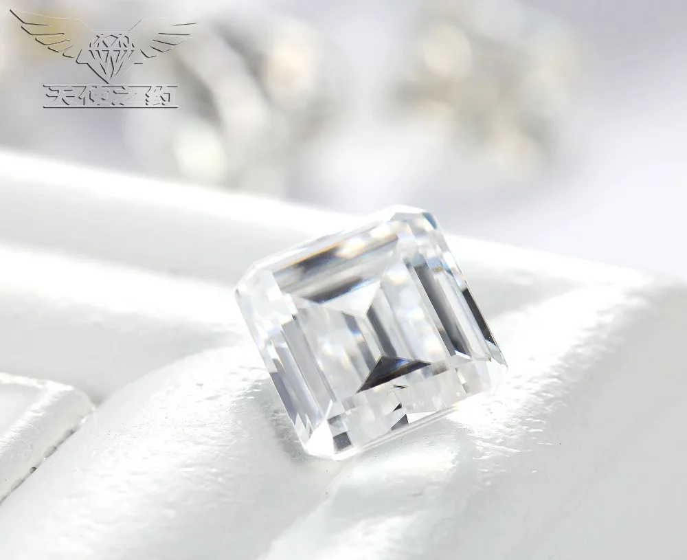 10x12mm Super White Moissanite / Emerald Cut Moissanite Stones