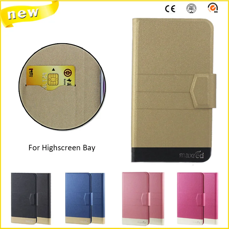 

2016 Super! Highscreen Bay Phone Case, 5 Colors Factory Direct High quality Original Luxury Ultra-thin Leather Protective Cover
