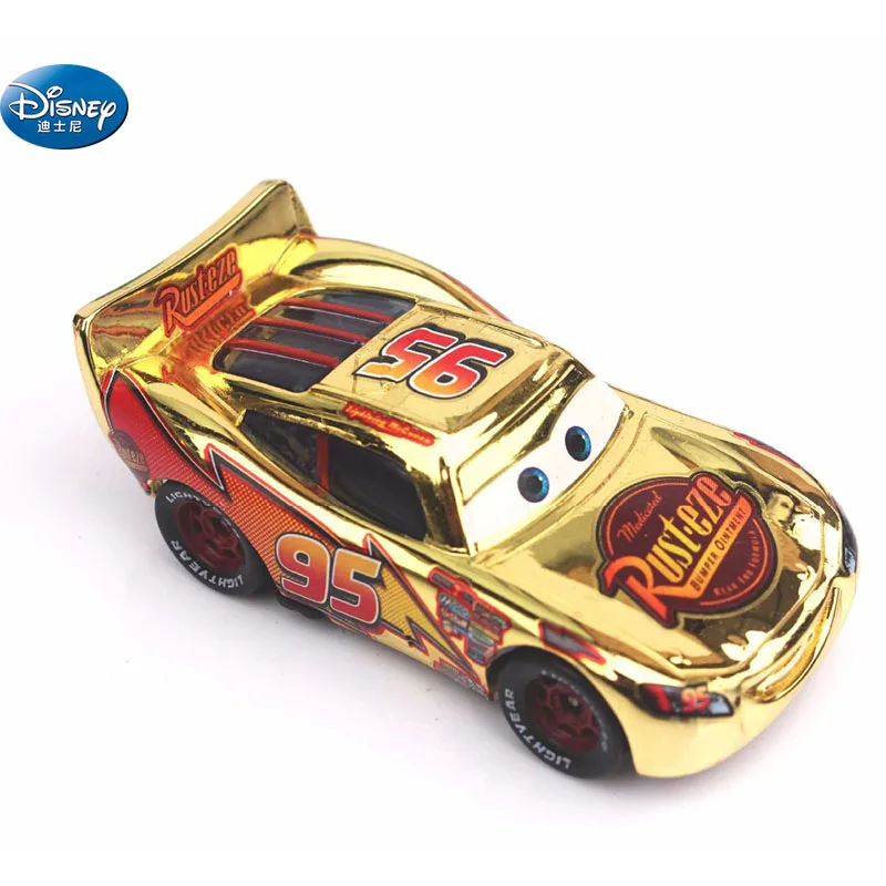 Disney Pixar voitures 2 or argent figurines jouet métal Action simulation lumière jouet voiture