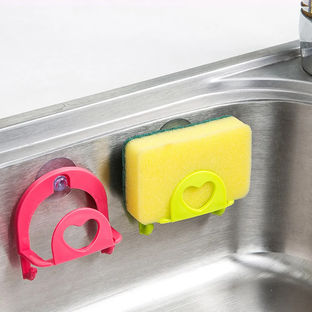 

Dropshipping Cute Sponge Holder Suction Cup Convenient Home Kitchen Holder Tools Gadget Decor