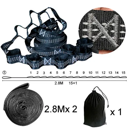 2X2,8 м ремень с крепкими ремешками гамак дерево ремни Висячие ремни веревка супер мульти-плеер гамак ремень Flyknit Hamac Hamaca - Цвет: B05