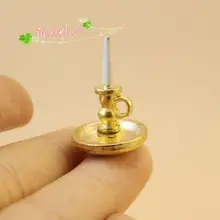 Маленький подсвечник из сплава для кукольного домика