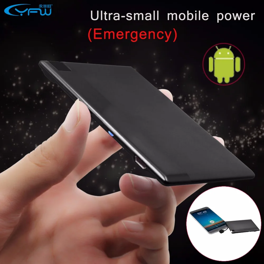 YFW Ultra Slim 5.6mm Portable Wallet Charger Mini Credit