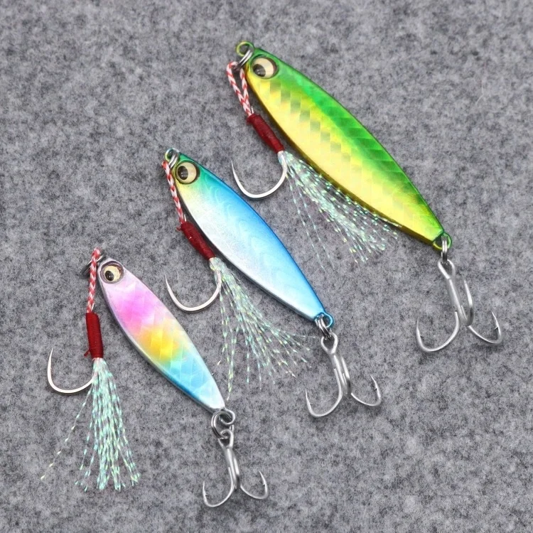 HOT NEW 7g 10g 15g 20g fishing spoon spinnerbait metal lure tuna lures glow in the dark fishing tackle lead minnow jigging pesca