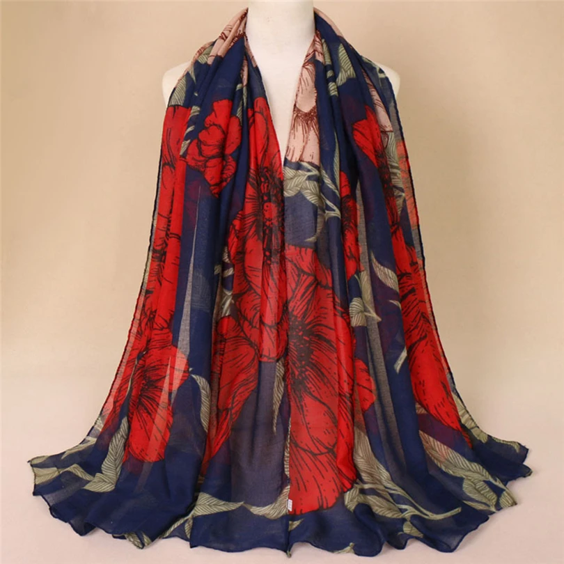 

WATER PRINCESS Elegant Women Bikini cover up Ladies Vintage Floral beach Swimsuit pareo Shawl Soft Scarf Wrap Towel A30