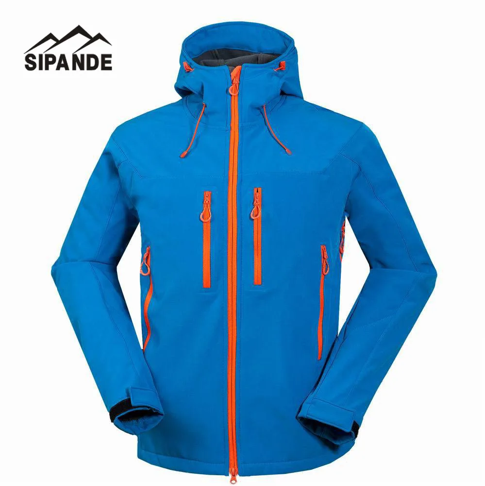 Waterproof Softshell Jacket Men Breathable Rain jacket Fleece