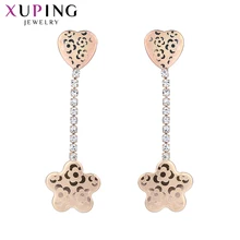 Xuping темперамент цветок Форма Длинные серьги-гвоздики Позолоченные ювелирные изделия серьги для женщин подарок M33-20045
