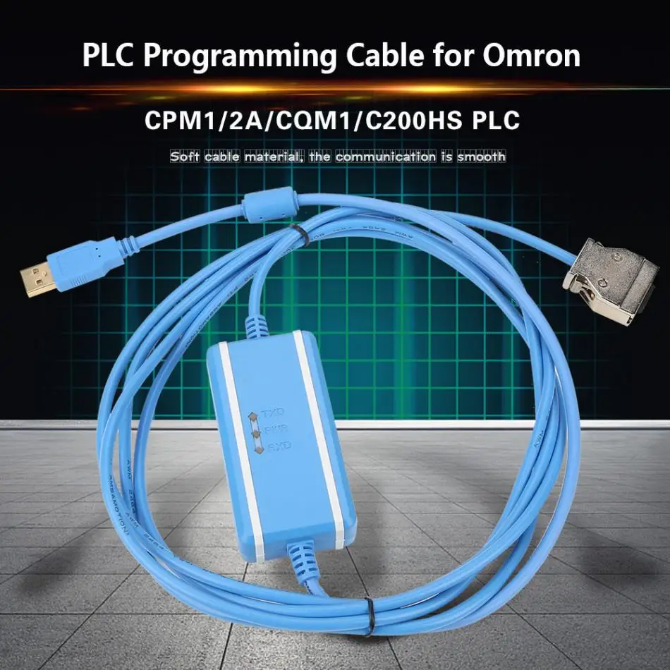 1 шт. 3 метра PLC Кабель для программирования Omron PM1/2A/CQM1/C200HE/HX/HG/HS PLC