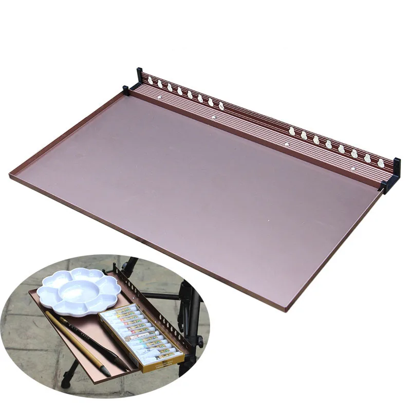 Aluminum Alloy storage tray folding easel painting collocation sketch painting style palette