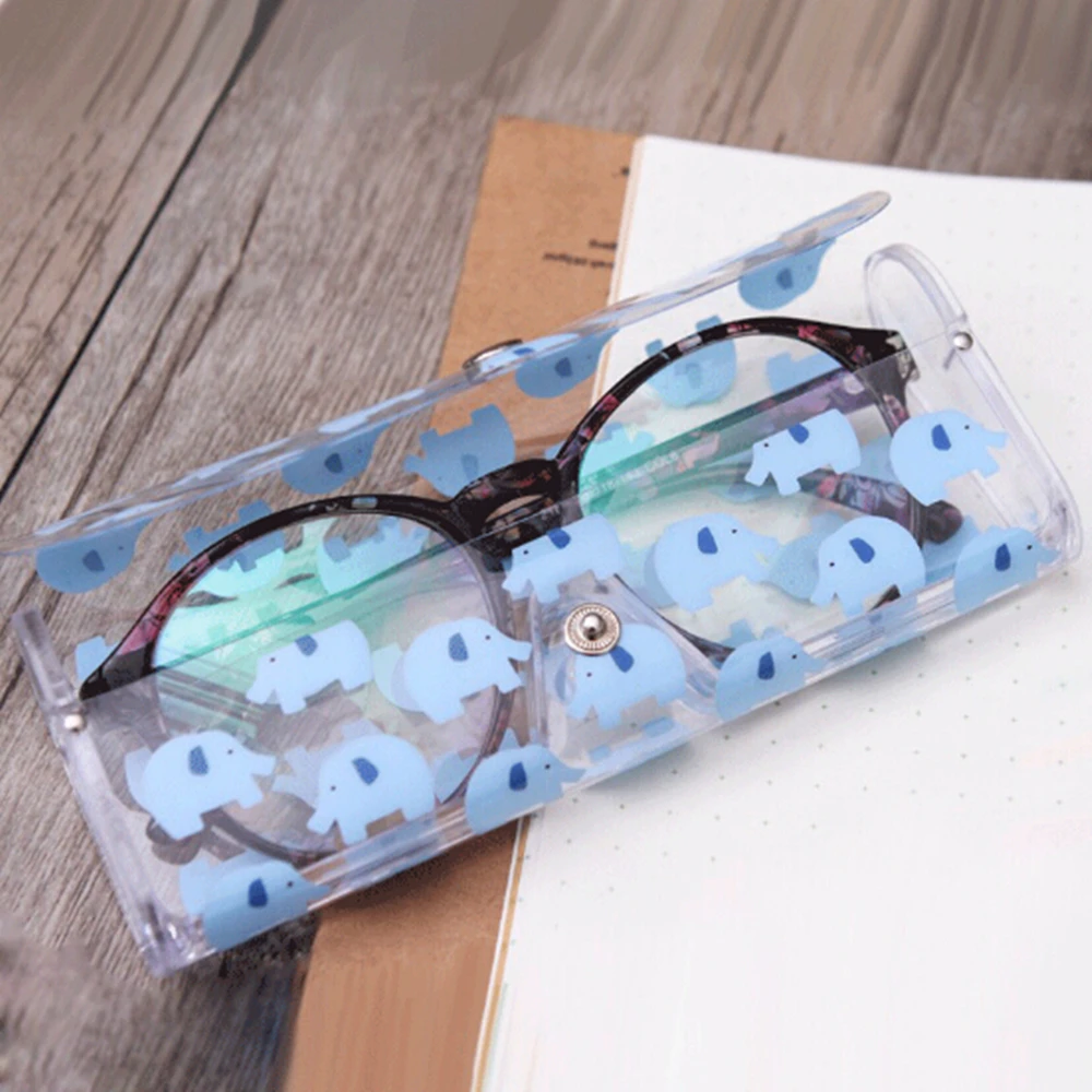 

Cute Transparent Sunglasses Glasses Case Travel Glass Spectacle Storage Protection Sunglasses Box Eyewear Accessoires Free ship