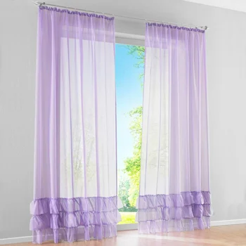 

Window Curtain Solid Polyester Fabric Skirt Curtain Pleated Woven Home Decor For Children Room Living Room Custome Made