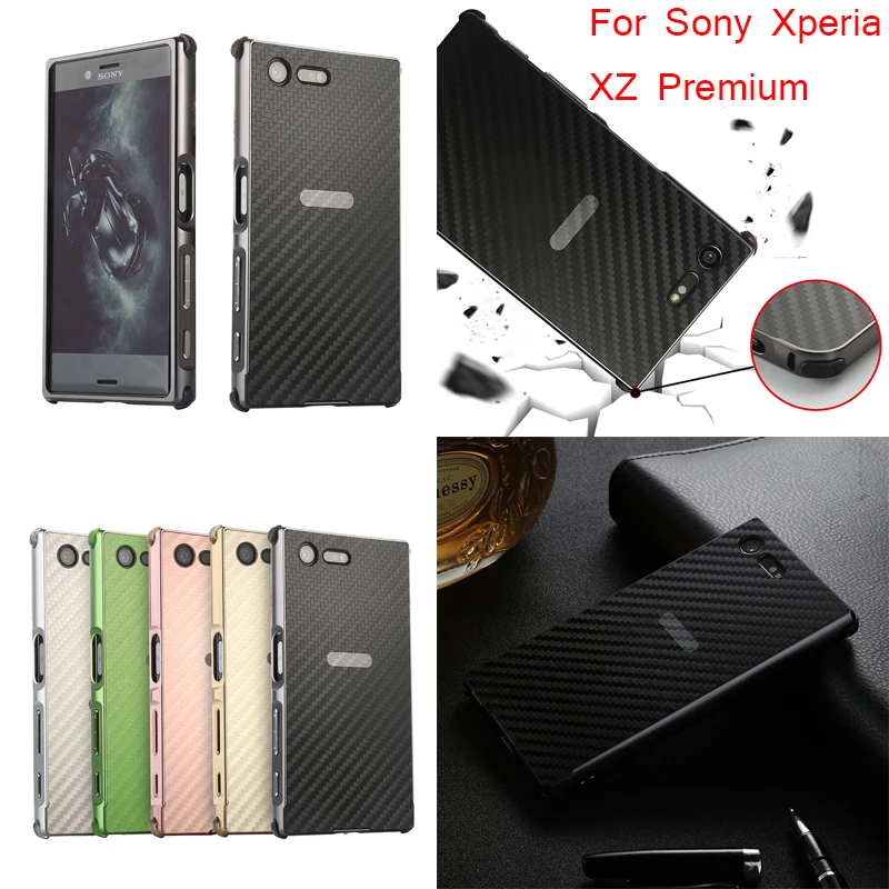 Для Sony Xperia XZ Premium G8142 чехол Алюминиевый металлический каркас + жесткий из