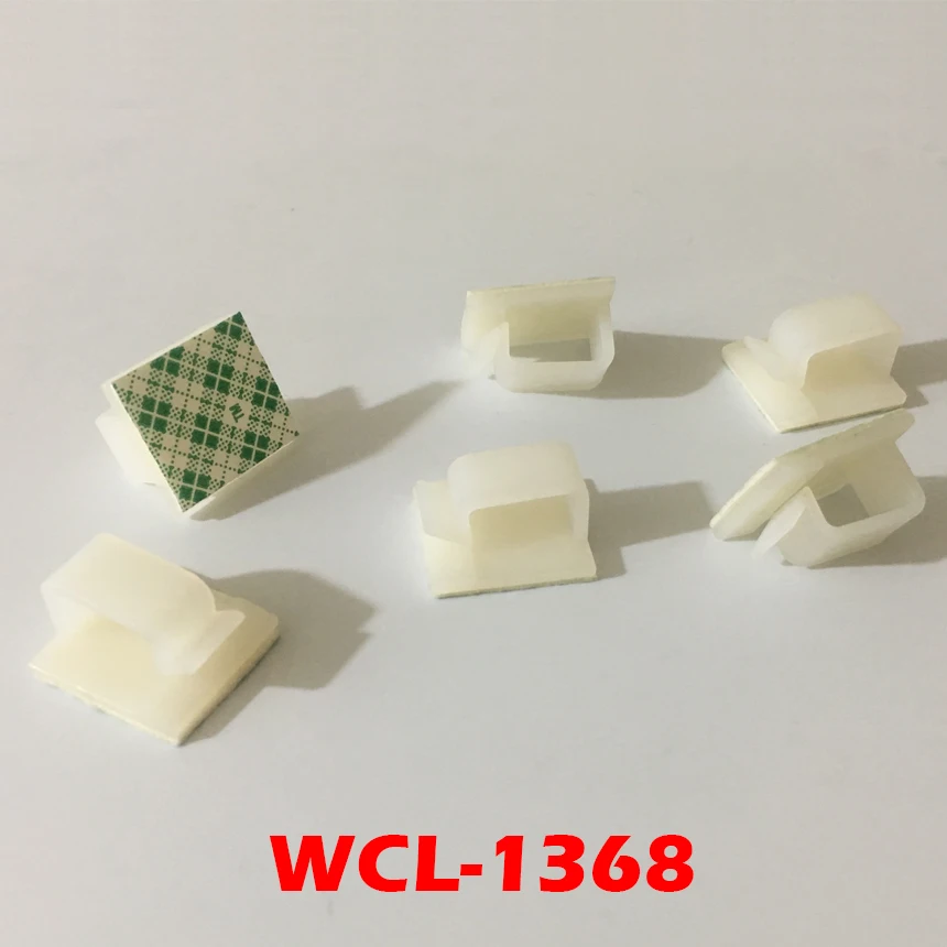 

20pcs White WCL-1368 20.8x19 20.8*19 Nylon Plastic Self Adhesive Wire Sticky Fixed Mount Clamp Seat Network Cable Clip