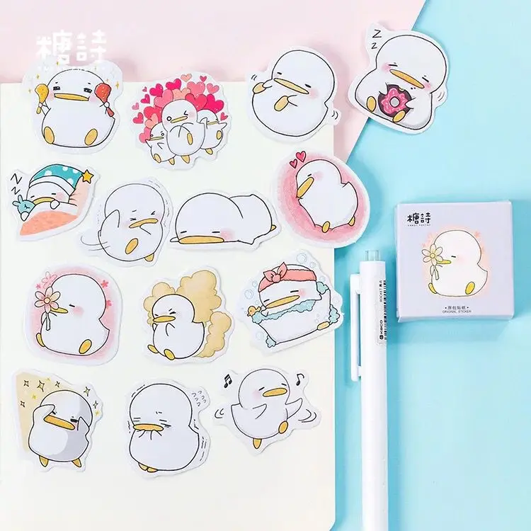 

45pcs/pack Kawaii Little Duck Mini Paper Label Stickers DIY Diary Album Stick Decor Lot