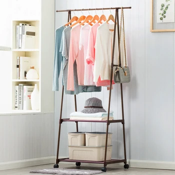 

Triangle Coat Rack Stainless steel nonwovens Simple Assembly can be removed Bedroom move clothes hanger wardrobe
