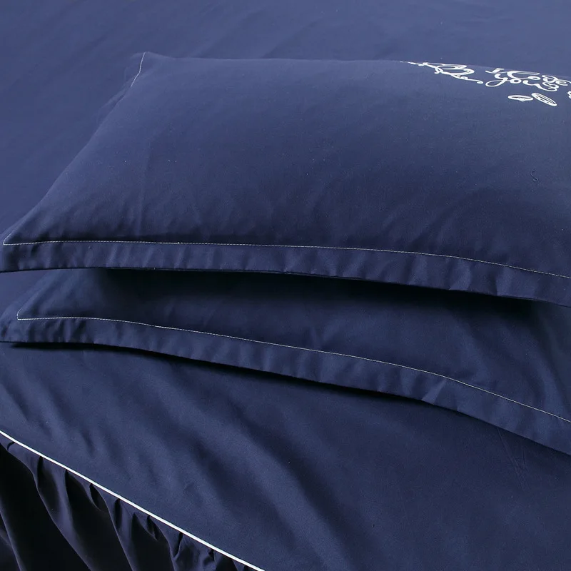 Темно-синие кровати юбки твердые для спальни общежития ST22 постельные принадлежности покрывало Jayhome шлифовальный Матрас протектор простыни