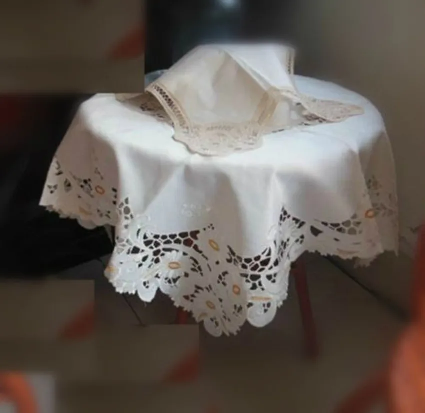 

Pretty Embroidered tablecloth Table Cloth 85*85cm 36inch