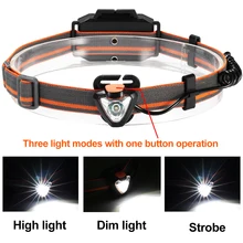 New Headlamp 4 Modes LED Head Lamp Headlight Flashlight 3 * AAA Energy Saving Light for Outdoor Lighting Hiking