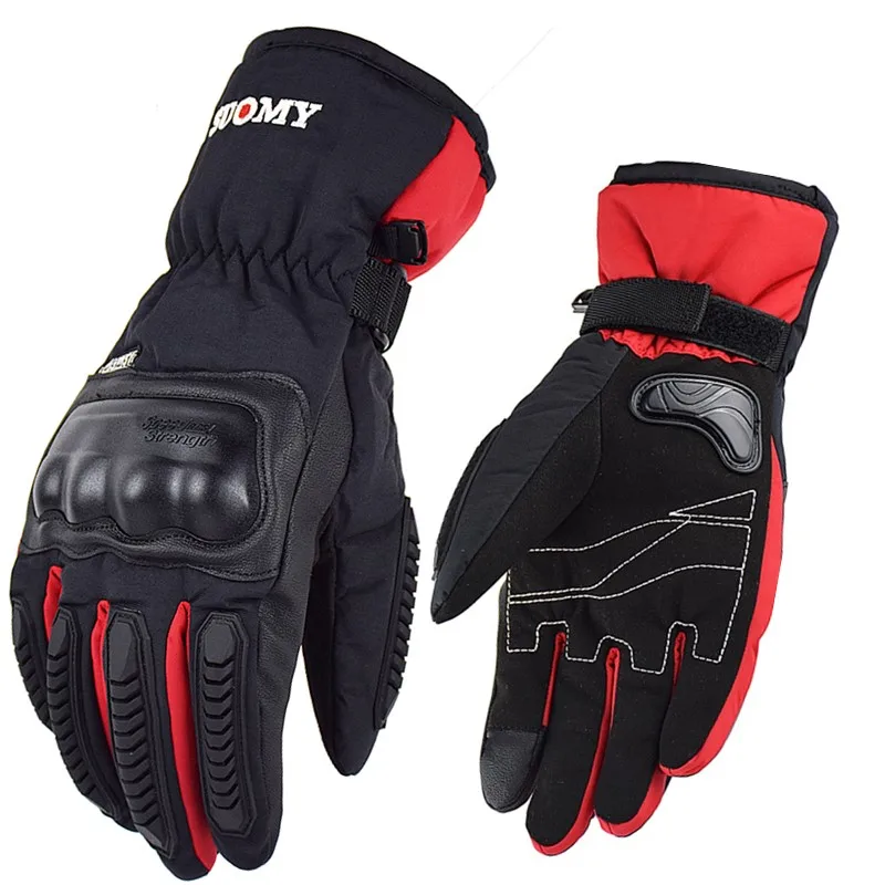 SOUMY Winter Motorcycle Gloves Waterproof Touch Screen Warm Four