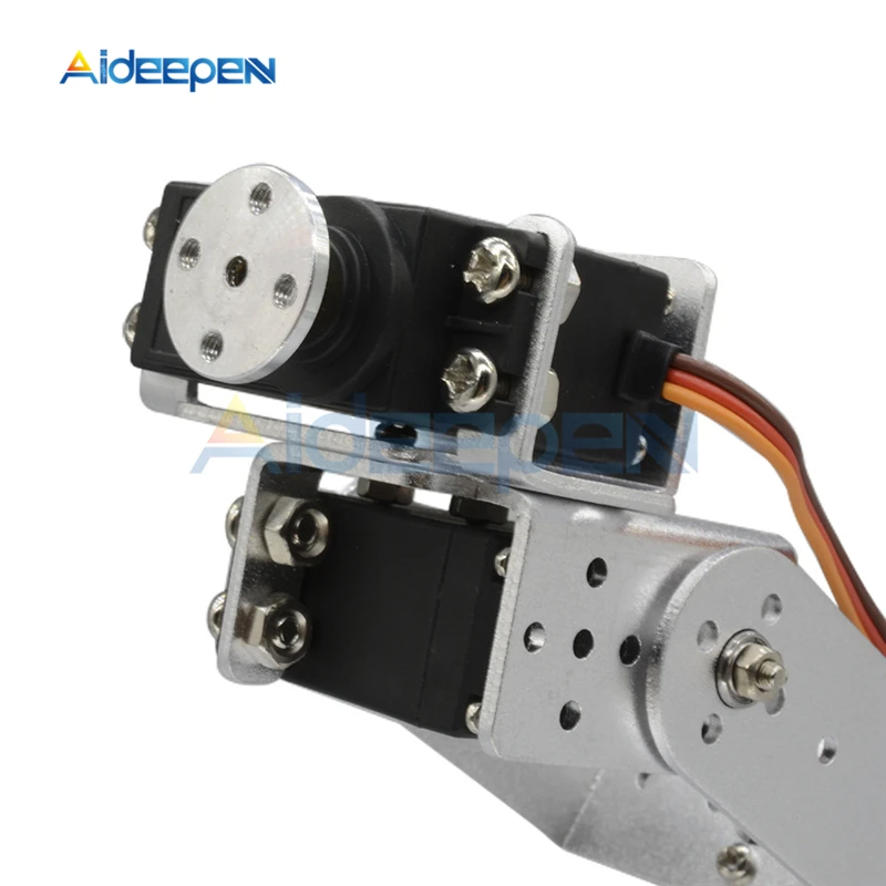 1Set ROT3U 6DOF manipolatore in alluminio braccio robotico meccanico morsetto robotico artiglio giocattoli manipolatore meccanico per Arduino - immagine 5