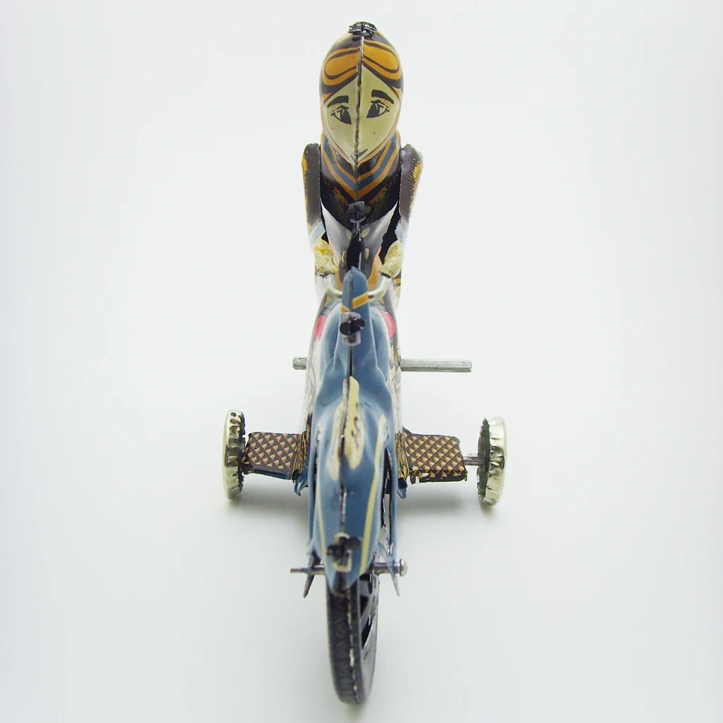 Polizist Reiten Motorrad Modell Wind up Uhrwerk Tin Toy Collectibles Neu