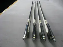 4 PCs Black Carbon Fiber Cello Bow 4/4 with White horse hair bow hair