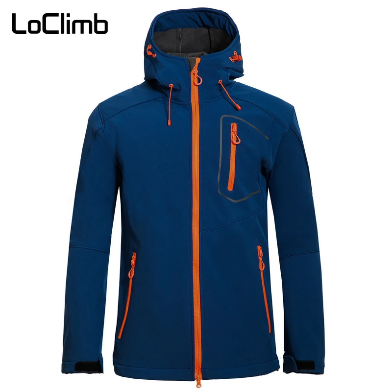 

LoClimb Softshell Men Hiking Jacket Waterproof Windproof Outdoor Sport Men's Coat For Spring Trekking Climbing Fishing Ski,AM107