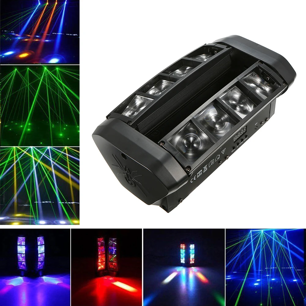 

60W RGBW DMX512 LED Stage Light Suported Sound Activated Auto Running Master Slave Mini Spider Stage Lamp DJ Light for Party