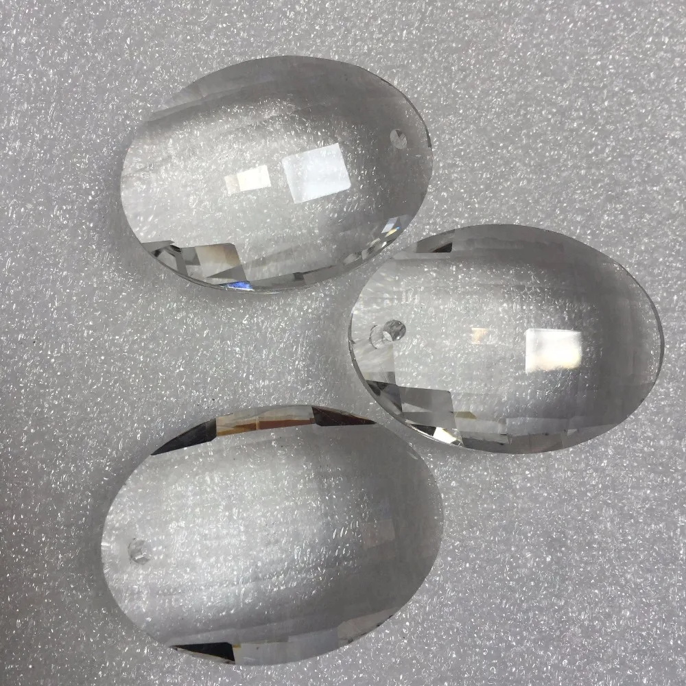 

10pcs 32mm Clear Egg Water Drop Hanging Accessories Glass Drop Pendants Crystal Chandelier Prism Lighting