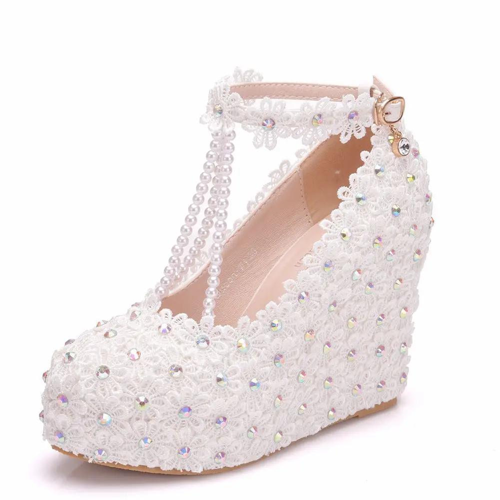 lace wedding wedges