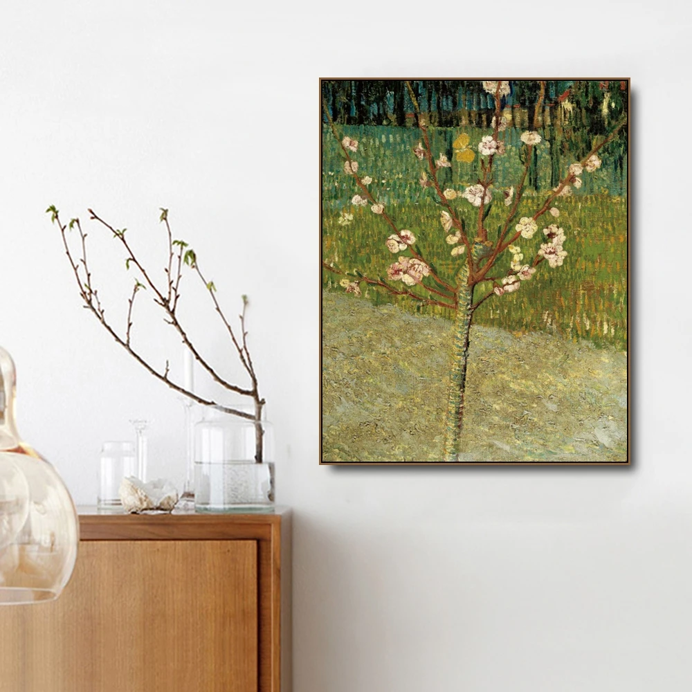 

Almond tree by Vincent Von Gogh Poster Print Canvas Painting Calligraphy Home Decor Wall Art Pictures for Living Room Bedroom