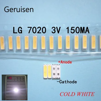 

500PCS FOR LG Innotek LED LED Backlight Middle Power LED 0.5W 7020 3V Cool white LCD Backlight for TV TV Applic LEWWS72R24GZ00