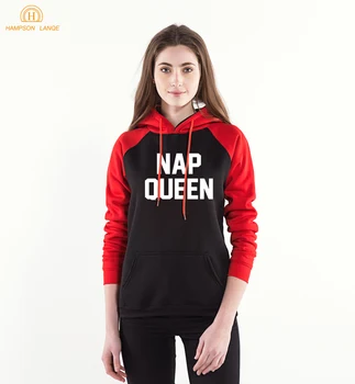 

Kawaii Raglan Sleeve Hoodie Women Nap Queen Letters Print 2020 Spring Autumn Sweatshirts Hoodies Fleece Long Sleeve Hooded S-XXL