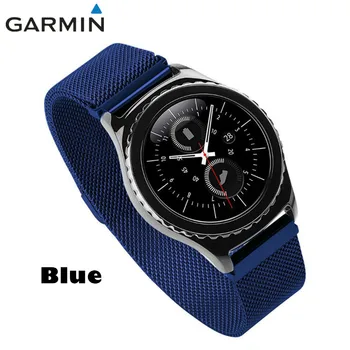 

Watch strap for Garmin Forerunner 645 Watch Bracelet Stainless steel magnetic woven replacement durable sports wristband tape