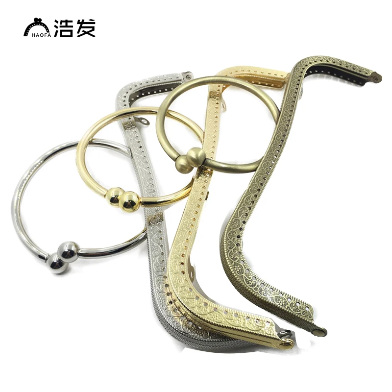 

Haofa 2pcs/22cm Bracelet Concave Waist Metal Hardware Bags Parts Color Metal Purse Frame Bag Parts Diy Vintage Purse Frame Key