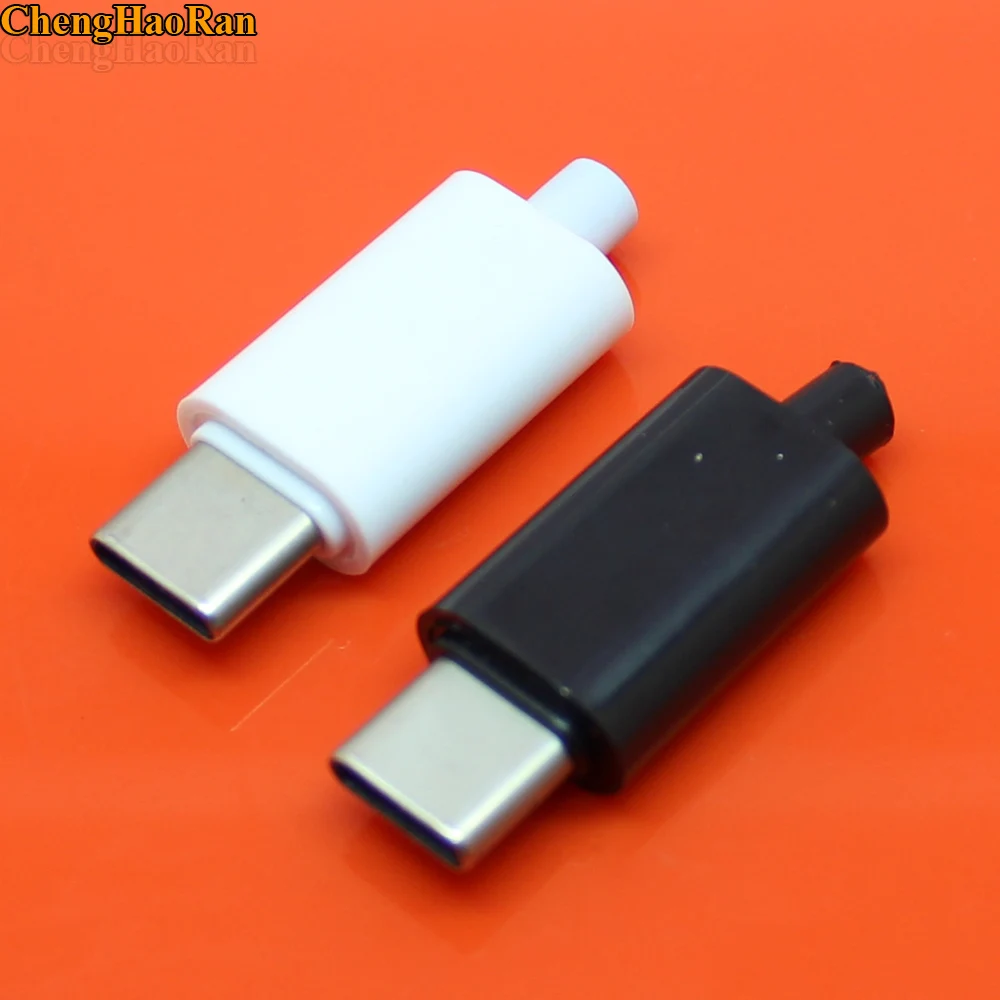 ChengHaoRan 2 комплекта коннектор с разъемом USB черно белый для сварки данных OTG