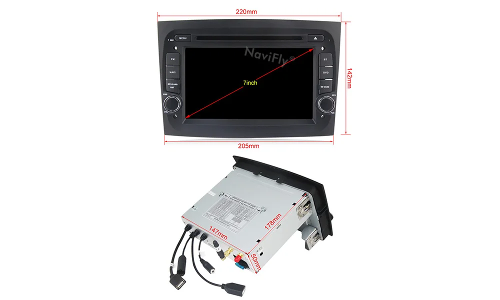Discount Android 8.1 CD DVD USB SD play GPS radio cassette for Fiat Doblo 2015 2016 support RDS 4G WIFI 5
