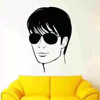 

Man Barber Shop Sticker Name Chop Bread Decal Haircut Posters Vinyl Wall Art Decals Decor Windows Decoration Mural