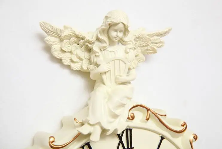 Европейский ангел настенные часы Ретро Личность Сельский искусство часы и часы Современный дизайн потертый шик
