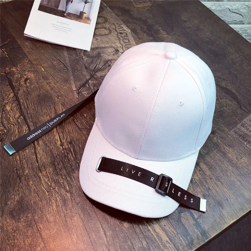 Negro Blanco carta bordado gorra de béisbol de algodón Para las mujeres Snapback Hip Hop sombreros mujer Hombre Gorras Para Hombre Baseball P3