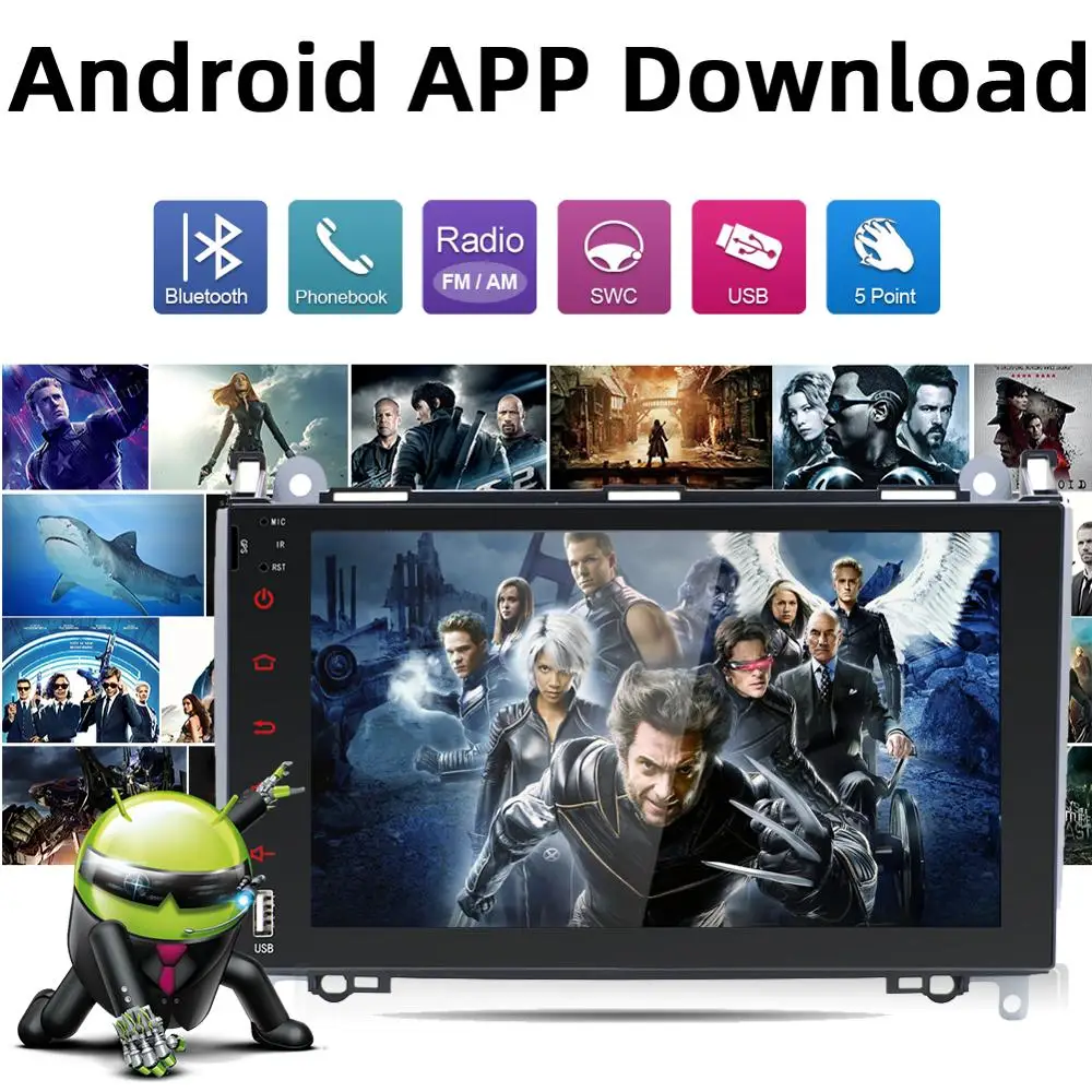 Perfect 2 din android 9.0 car dvd player for Mercedes Benz B-Class W245 A-Class W169 Viano Vito W639 Sprinter W906 car multimedia player 5