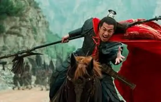 S1805 THREE KINGDOMS GENERAL LU BU SINGLE LANCE AX AXE SPEAR FLAYER POLE ARM 54