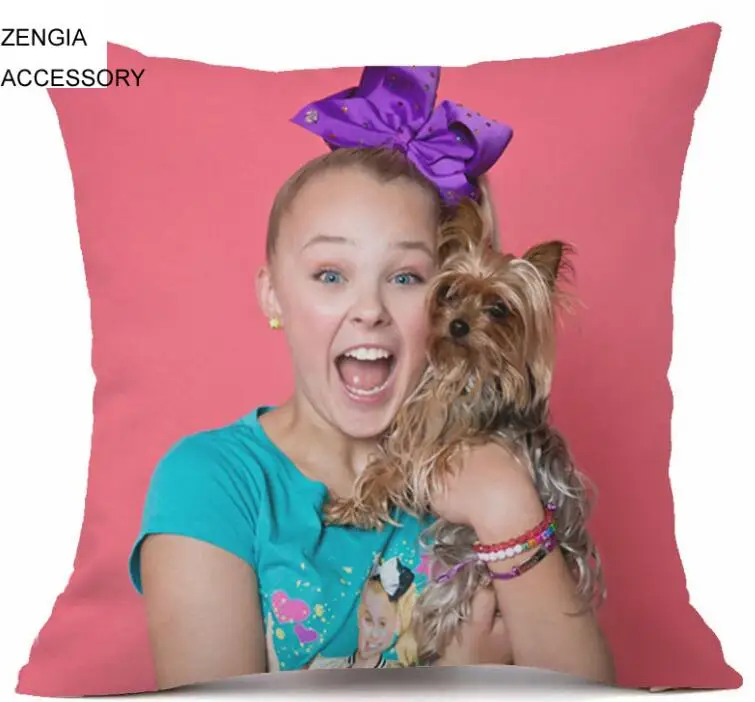 ZENGIA JoJo Siwa Наволочка на подушку размером 45*45, декоративная девочка Подушка Чехол Наволочка из полиэстера для декоративной диванной подушки детские подушки - Цвет: 13