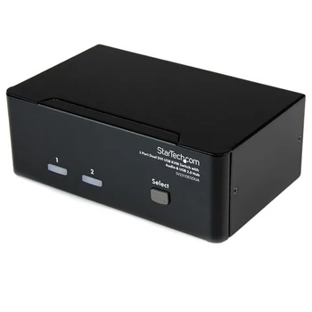 

StarTech.com 2 Port Dual DVI USB KVM Switch with Audio & USB 2.0 Hub, 2048 x 1536 pixels, Black