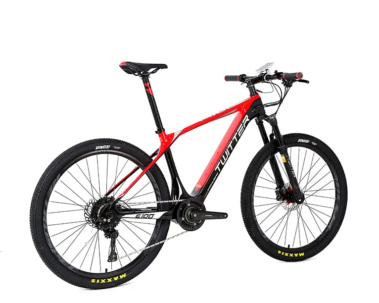 27.5inch carbon fiber Mountain electric bicycle disc brake 27.5*2.1 tires 11 speed electric bicycle E-Bike Power-Assisted
