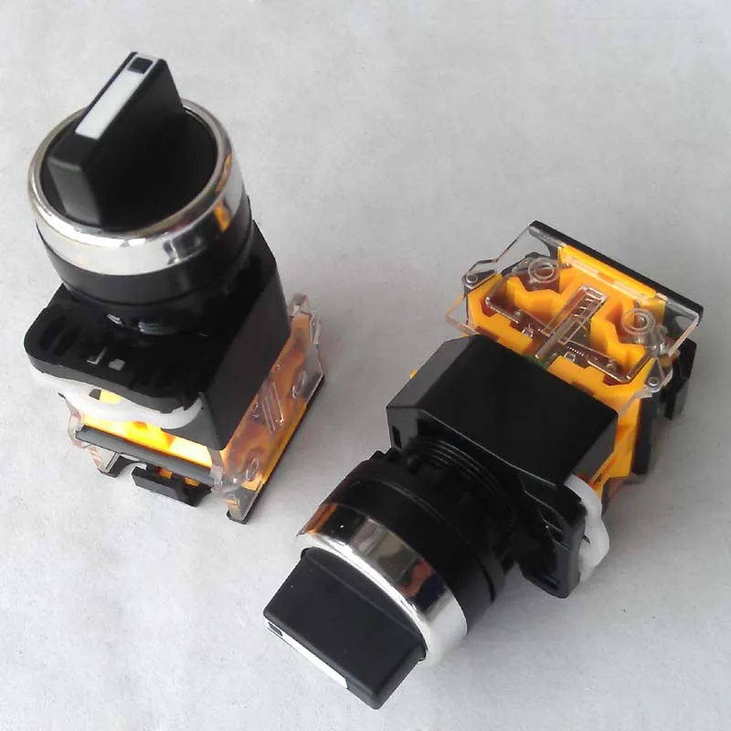 

3/2 Position 22mm neck rotary switch 1 NO 1 NC or 2NO 2NC