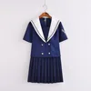 Long sleeve Japanese JK Sets School Uniform Girls Deep sea whale Spring Autumn High School Women Novelty Sailor Suits Uniforms 6